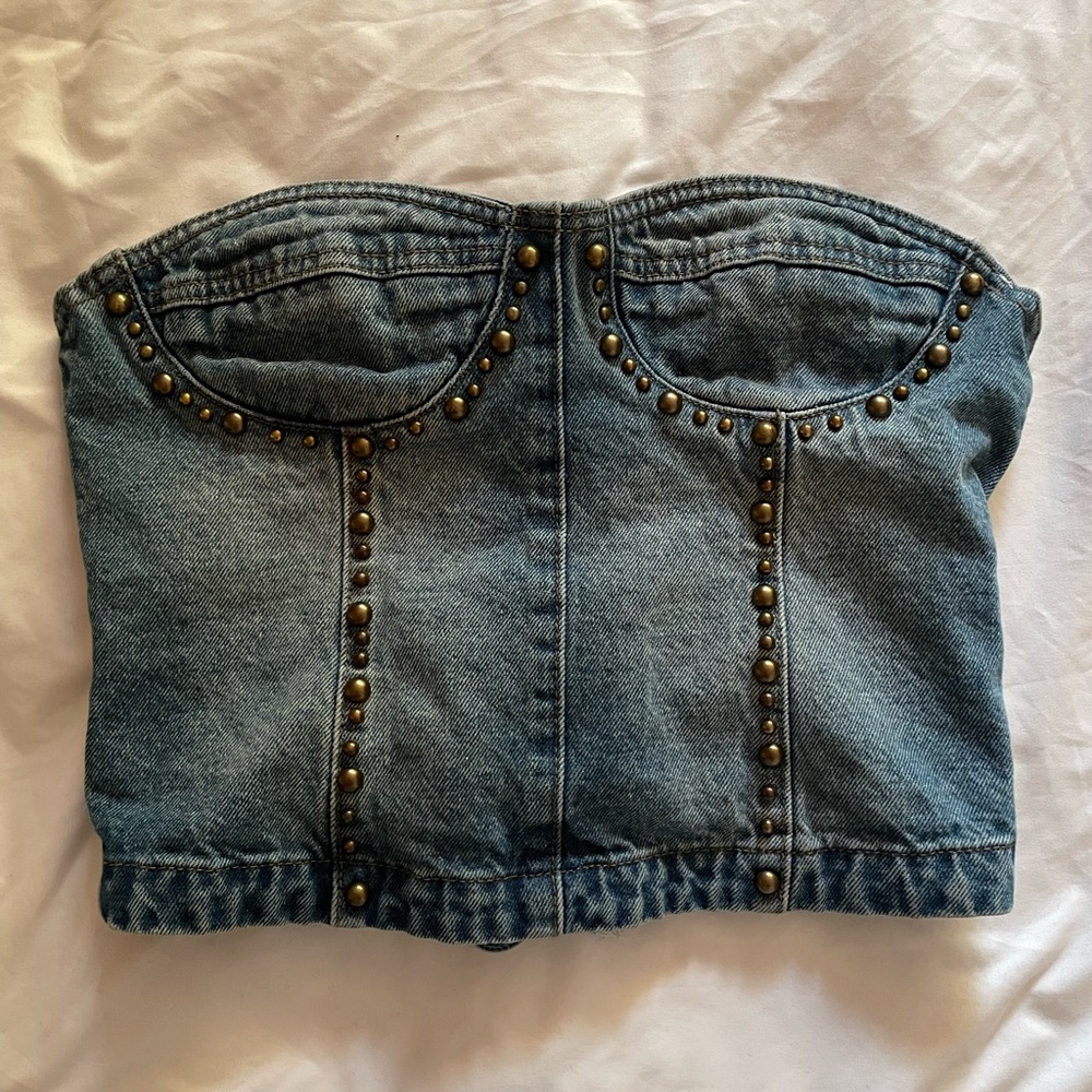 Jean corset top